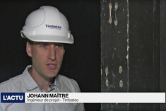 La Tele reports on the work in the Mummenschanz Hall
