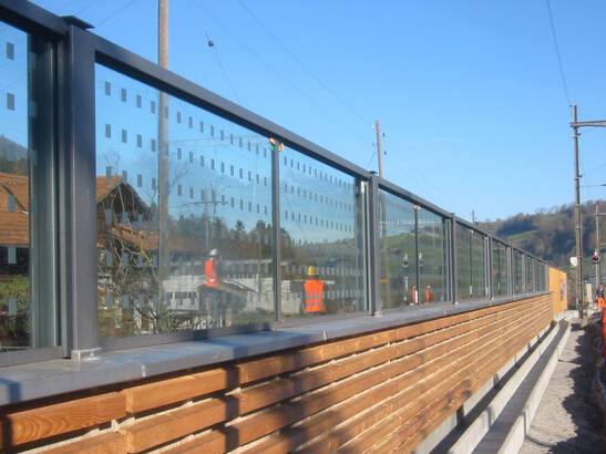 Bird screen in glass