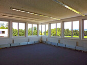 View of the room with corner windows