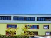 View of the rising facade
