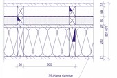 Détail de la structure du plafond