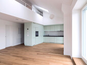 Galerie avec cuisine ouverte