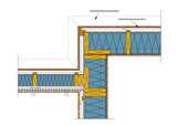 Raccord de l'allège de la terrasse au mur extérieur