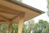 Sicht auf L-Stütze (Mehrschicht Brettsperrholz)