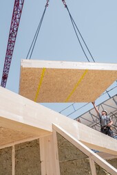 Einbringen von Geschosselementen