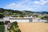 Luftaufnahme des fertigen Gebäudes