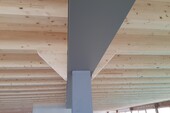 Combinaison de la structure porteuse métallique et de la construction bois